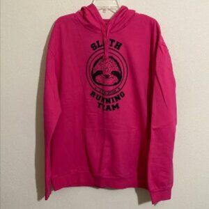 NWOT TSTARS Women's "Sloth Running Team" Hoodie Sweatshirt Size 2XL